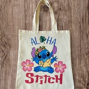Stitch “Aloha” vintage look canvas tote bag